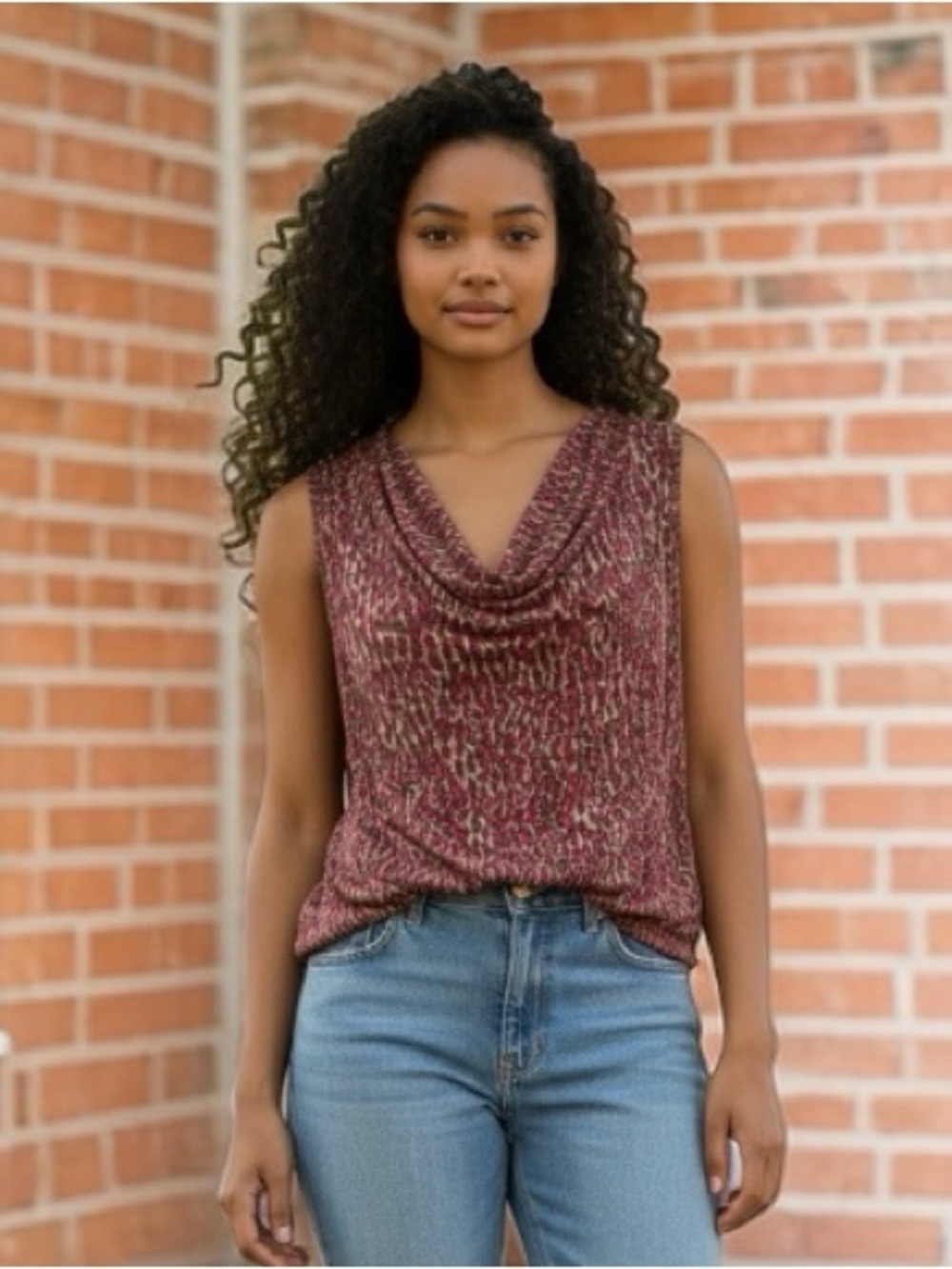 Leopard Print Sleeveless Top